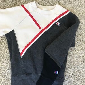 Color block crew neck